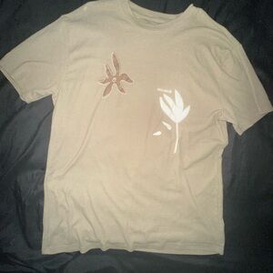 Men's Beige Floral Graphic Tee